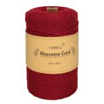   Forbell Bordó makraméfonal kreatív kézműves munkákhoz, 2 mm × 300 m
