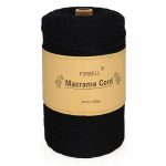   Forbell fekete makraméfonal kreatív kézműves munkákhoz, 2 mm × 300 m