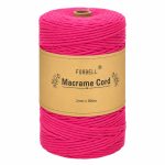   Forbell pink makraméfonal kreatív kézműves munkákhoz, 2 mm × 300 m