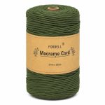   Forbell khaki makraméfonal kreatív kézműves munkákhoz, 2 mm × 300 m