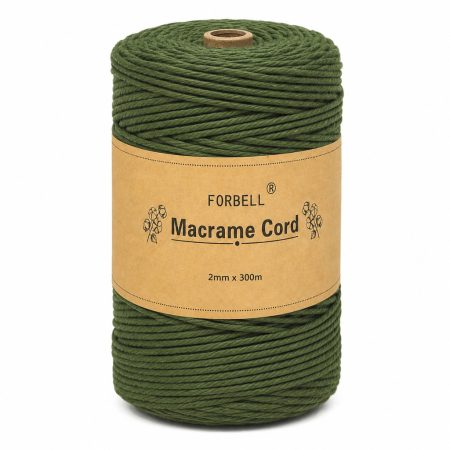Forbell khaki makraméfonal kreatív kézműves munkákhoz, 2 mm × 300 m Forbell khaki makraméfonal kreatív kézműves munkákhoz, 2 mm × 300 m