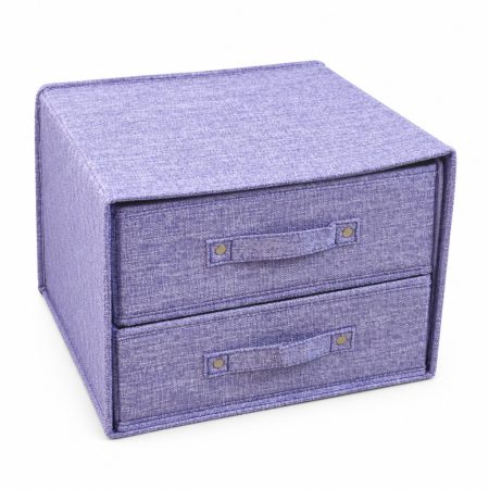 Összecsukható textil tároló 2 fiókkal, 30,5 × 30 × 22,5 cm, lila Összecsukható textil tároló 2 fiókkal, 30,5 × 30 × 22,5 cm, lila
