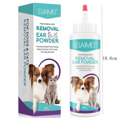 ELAIMEI Ear Care and Hair Removal Powder for Dogs and Cats, 30 g