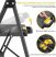 KINGRACK 5-step folding ladder, black, with fixed tool holder and side handrails - 360 kg maximum load capacity KINGRACK 5-step folding ladder, black, with fixed tool holder and side handrails - 360 kg maximum load capacity