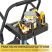 KINGRACK 5-step folding ladder, black, with fixed tool holder and side handrails - 360 kg maximum load capacity KINGRACK 5-step folding ladder, black, with fixed tool holder and side handrails - 360 kg maximum load capacity