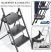 KINGRACK 3-Step Folding Ladder, Black, with Safety Lock KINGRACK 3-Step Folding Ladder, Black, with Safety Lock