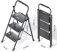 KINGRACK 3-Step Folding Ladder, Black, with Safety Lock KINGRACK 3-Step Folding Ladder, Black, with Safety Lock