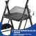 KINGRACK 4-step folding ladder, black, with safety latch KINGRACK 4-step folding ladder, black, with safety latch