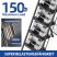 KINGRACK 4-step folding ladder, black, with safety latch KINGRACK 4-step folding ladder, black, with safety latch