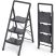 KINGRACK 3-Step Folding Step Ladder, Black KINGRACK 3-Step Folding Step Ladder, Black