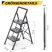 KINGRACK 3-Step Folding Step Ladder, Black KINGRACK 3-Step Folding Step Ladder, Black