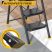 KINGRACK 3-Step Folding Step Ladder, Black KINGRACK 3-Step Folding Step Ladder, Black