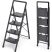 KINGRACK 4-Step Folding Step Ladder, Black KINGRACK 4-Step Folding Step Ladder, Black