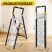 KINGRACK 5-step aluminum folding stepladder, black and silver