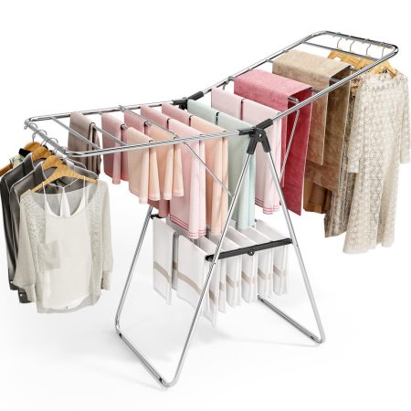 KINGRACK Foldable Wing-Style Clothes Dryer, Black