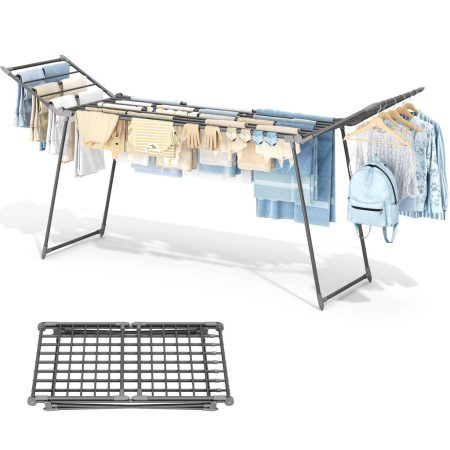 KINGRACK Extendable Large Clothes Dryer, Gray KINGRACK Extendable Large Clothes Dryer, Gray