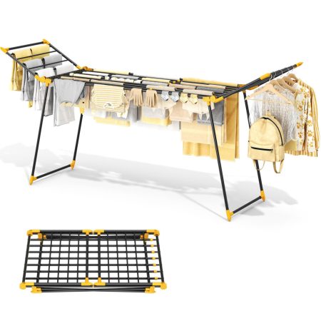 KINGRACK Extendable Large Clothes Dryer, Yellow KINGRACK Extendable Large Clothes Dryer, Yellow