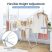 KINGRACK Adjustable Two-Arm Clothes Drying Rack with Accessories, White