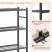 KINGRACK 4-Tier Metal Storage Shelf with Side Hooks, Black