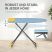 KINGRACK Adjustable Ironing Board with Silicone Iron Holder, Blue and Yellow