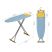 KINGRACK Adjustable Ironing Board with Silicone Iron Holder, Blue and Yellow