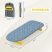 KINGRACK Foldable Mini Ironing Board for the Table, Blue and Yellow