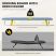 KINGRACK Foldable Mini Ironing Board for the Table, Blue and Yellow