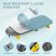 KINGRACK Tabletop, Foldable Mini Ironing Board with Iron Holder, Light Blue and Yellow