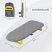 KINGRACK Tabletop, Foldable Mini Ironing Board with Iron Holder, Gray-Yellow