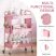 KINGRACK 3-Tier Rolling Storage Cart with Perforated Side Panels, Pink
