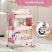 KINGRACK 3-Tier Rolling Storage Cart with Perforated Side Panels, Pink
