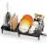 KINGRACK Pull-Out Stainless Steel Dish Rack, Black
