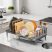 KINGRACK Pull-Out Stainless Steel Dish Rack, Gray