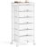 KINGRACK Rolling Storage Cart with 6 Drawers, White