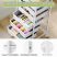 KINGRACK Rolling Storage Cart with 6 Drawers, White