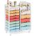 KINGRACK Rolling Storage Cart with 14 Drawers, Assorted Colors