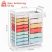 KINGRACK Rolling Storage Cart with 14 Drawers, Assorted Colors