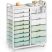 KINGRACK Rolling Storage Cart with 14 Drawers, Green