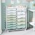 KINGRACK Rolling Storage Cart with 14 Drawers, Green