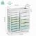 KINGRACK Rolling Storage Cart with 14 Drawers, Green