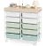 KINGRACK Rolling Storage Cart with 10 Drawers, Green