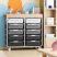 KINGRACK Rolling Storage Cart with 10 Drawers, Gray