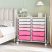 KINGRACK Rolling Storage Cart with 12 Drawers, Pink