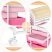 KINGRACK Rolling Storage Cart with 12 Drawers, Pink