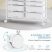 KINGRACK Rolling Storage Cart with 12 Drawers, White KINGRACK Rolling Storage Cart with 12 Drawers, White