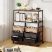 KINGRACK Rolling Storage Cart with 8 Drawers, Brown