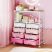 KINGRACK Rolling Storage Cart with 8 Drawers, Pink