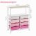 KINGRACK Rolling Storage Cart with 8 Drawers, Pink