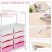 KINGRACK Rolling Storage Cart with 8 Drawers, Pink