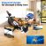 ONETWOFIT Foldable Magnetic Rowing Machine, 16 Levels, Bluetooth, Black